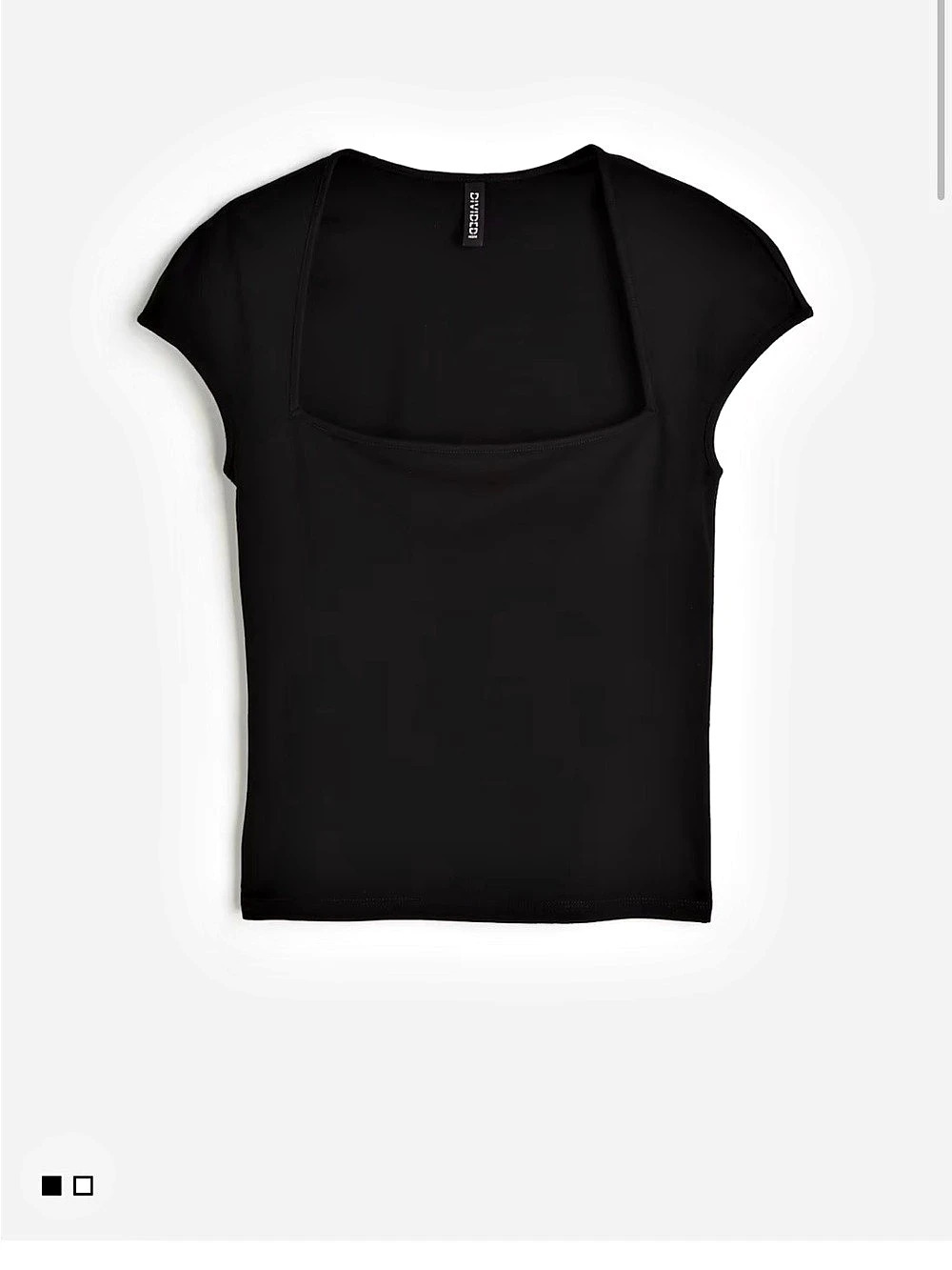 H&M Cap-sleeved Top Black Short Sleeve Top